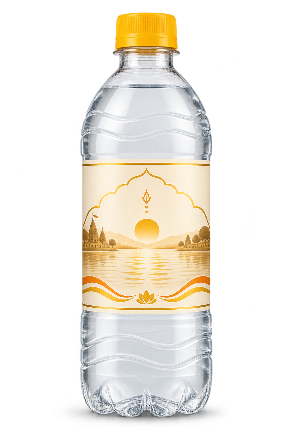 Holy Godavari water bottle with yellow cap